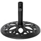 Outsunny Round Cast Iron Patio Umbrella Base: Outdoor Stand Holder for Φ38/48mm Poles, Black | The Comfy Couch Canada