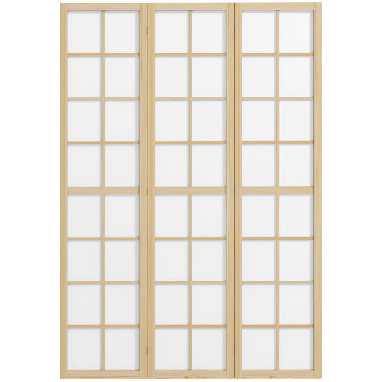 HOMCOM 3 Panel Room Divider, 5.6 ft Folding Wall Divider Room Partition for Home Office, Bedroom | The Comfy Couch Canada