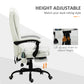 Vinsetto Ergonomic Reclining Office Chair with 7-Point Vibrating Massage, Footrest, Height Adjustable Swivel Executive Chair  White | The Comfy Couch Canada