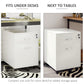 Vinsetto Rolling File Cabinet 2 Drawers Locking Study Home Office White | The Comfy Couch Canada