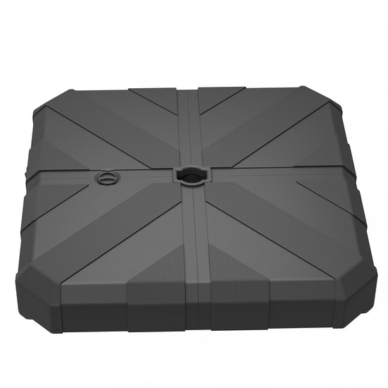 Outsunny Square Patio Umbrella Base Weight, Heavy Duty Cantilever Offset Umbrella Base, Filled Up to 143lbs with Stand or 130lbs with Water for Garden Poolside, Black | The Comfy Couch Canada