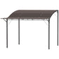 Outsunny 10x8ft Patio Metal Gazebo with Extendable Side Awning, Outdoor Shelter Shade Canopy Deck Awning, Brown | The Comfy Couch Canada