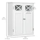 kleankin White Over Toilet Cabinet: Bathroom Wall Storage with Medicine Cabinet & Adjustable Shelf for Hallways & Living Rooms | The Comfy Couch Canada