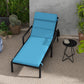 Outsunny Patio Chaise Lounge Chair Cushion Replacement Sun Lounger Pads with Headrest and Ties, Turquoise | The Comfy Couch Canada