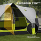 Outsunny Camping Tent for 6-8 Man with 2000mm Waterproof Rainfly and Carry Bag for Fishing Hiking Festival, Green | The Comfy Couch Canada
