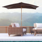 Outsunny 7x10ft Wooden Rectangle Patio Umbrella: Coffee Market Garden Parasol Outdoor Sunshade Canopy | The Comfy Couch Canada
