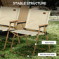 Outsunny 2 Pack Camping Chairs Lightweight Folding Armchairs Portable for Festivals Fishing Beach Hiking Beige | The Comfy Couch Canada
