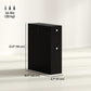HOMCOM Space Saving Toilet Paper Cabinet, Narrow Bathroom Cabinet with Drawers and Hidden Storage, Black | The Comfy Couch Canada