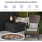 Outsunny Patio Wicker Adirondack Chair, Outdoor Rattan Muskoka Chair with Cushions for Patio, Garden, Backyard, Grey | The Comfy Couch Canada