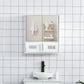 Kleankin White Wall Mirror Cabinet: Bathroom Storage with Double Doors, Adjustable Shelf & Mirrored Organizer | The Comfy Couch Canada