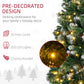 HOMCOM 6ft Tall Pencil Artificial Christmas Tree, Holiday D̩cor with 390 Snow Flocked Branches, Green | The Comfy Couch Canada