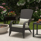 Outsunny Patio Wicker Adirondack Chair, Outdoor Rattan Muskoka Chair with Cushions for Patio, Garden, Backyard Khaki | The Comfy Couch Canada