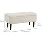 HOMCOM Versatile Ottoman Oasis: 15" Storage Ottoman with Wooden Legs, 47L Capacity, Durable Footrest for Living Room, Bedroom, Beige | The Comfy Couch Canada