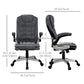 Vinsetto Heavy Duty Microfibre Big Tall Office Chair 400lbs Flip-up Arm Charcoal Grey | The Comfy Couch Canada
