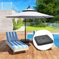 Outsunny Square Patio Umbrella Base Weight, Heavy Duty Cantilever Offset Umbrella Base, Filled Up to 143lbs with Stand or 130lbs with Water for Garden Poolside, Black | The Comfy Couch Canada