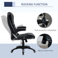 Vinsetto High Back Leather Executive Office Chair Adjustable Swivel Computer Desk Chair with Wheels Armrest Height Black | The Comfy Couch Canada