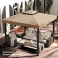 Outsunny Replacement Gazebo Top 9.8x9.8, Double Vented Roof Canopy Cover for Patio Garden, Khaki - Upgrade Your Outdoor Space | The Comfy Couch Canada