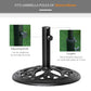 Outsunny Round Cast Iron Patio Umbrella Base: Outdoor Stand Holder for Φ38/48mm Poles, Black | The Comfy Couch Canada