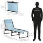 Outsunny Adjustable Folding Beach Bed 4-Level Reclining Lounger Lightweight Portable Camping Light Blue | The Comfy Couch Canada