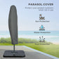 Outsunny Offset Patio Umbrella: 9.6ft Banana Cantilever Hanging Parasol with Base Crank Black | The Comfy Couch Canada