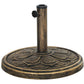 Outsunny Round Patio Umbrella Base, 26 lbs Resin Umbrella Stand Base, Outdoor Umbrella Stand for 1.3"/1.5"/1.9" Umbrella Poles for Outdoor, Lawn, Poolside, Bronze | The Comfy Couch Canada
