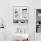Kleankin White Wall Cabinet: Bathroom Storage with Double Mirrored Doors & Adjustable Shelf for Organized Essentials | The Comfy Couch Canada