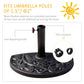 Outsunny Half Round Patio Umbrella Base: 20" Decorative Resin Outdoor Stand Holder, Bronze | The Comfy Couch Canada