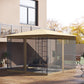 Outsunny Gazebo Mosquito Netting 10&