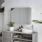 HOMCOM Wall-Mounted Bathroom Mirror Cabinet Double Door Storage Organizer Adjustable Shelf Grey | The Comfy Couch Canada