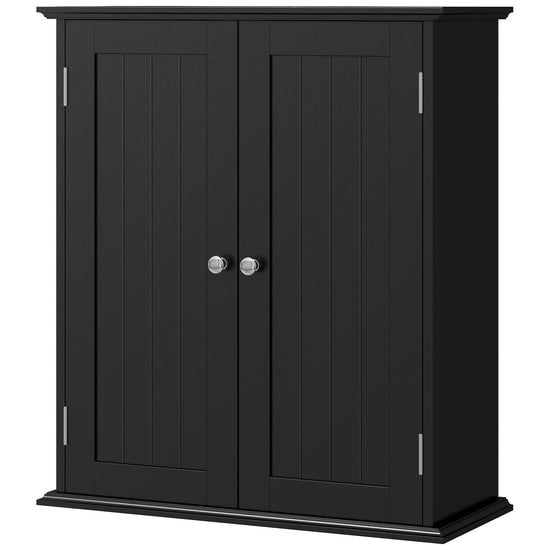 HOMCOM Wall Mount Over Toilet Bathroom Medicine Cabinet with Adjustable Shelves 2 Door Storage | The Comfy Couch Canada