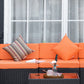Outsunny 7 Pieces Patio Furniture Set, Rattan Outdoor Conversation Set Garden Wicker Sofa Set Sectional Furniture w/Cushion | The Comfy Couch Canada