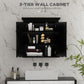 kleankin Bathroom Cabinet, Medicine Cabinet, Over Toilet Storage Cabinet with Adjustable Shelves for Entryway, Black | The Comfy Couch Canada