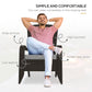 Outsunny Patio Wicker Adirondack Chair, Outdoor Rattan Muskoka Chair with Cushions for Patio, Garden, Backyard, Grey | The Comfy Couch Canada