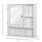 Kleankin White Wall Cabinet: Bathroom Medicine Storage with Mirrored Door & Adjustable Shelf for Tidy Organization | The Comfy Couch Canada