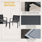 Outsunny 4-Piece Patio Furniture Set with Glass Top Coffee Table, Breathable Mesh Seat & Backrest for Garden, Balcony, Black | The Comfy Couch Canada