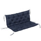 Outsunny 2-Seater Garden Bench with 4.7" Thick Cushions, Non-Slip Backrest Pad, Outdoor Patio Furniture, Navy Blue | The Comfy Couch Canada