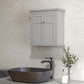 kleankin Bathroom Bliss: Modern Wall Cabinet with Adjustable Shelves, 2 Doors for Laundry Room Storage | The Comfy Couch Canada