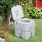 HOMCOM kleankin Portable Camping Toilet Flushable Travel Tank with Level Indicator Easy Clean 5.3 Gallon 20L | The Comfy Couch Canada