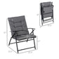 Outsunny Foldable Lounge Chair, Fabric Upholstered Recliner, Outdoor Lounger with Armrest, Metal Frame Camping Beach Chair, Grey | The Comfy Couch Canada
