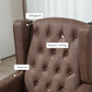 HOMCOM Faux Leather Armchair, Modern Accent Chair with Thick Padding for Living Room, Bedroom, Home Office, Brown | The Comfy Couch Canada