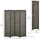 HOMCOM Bamboo Bliss: 4-Panel 6ft Tall Folding Bamboo Room Divider, Indoor Privacy Screen for Bedroom, Office, Brown Finish | The Comfy Couch Canada