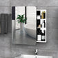 Kleankin Stainless Steel Mirror Cabinet: Sleek Wall-Mounted Bathroom Storage with Sliding Door & 3-Tier Shelf | The Comfy Couch Canada