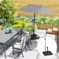 Outsunny Patio Umbrella Base with Adjustable Wheels and Handle, Outdoor Patio Umbrella Stand, Filled Up to 121lbs with Stand, 99lbs with Water for Garden Poolside, Black | The Comfy Couch Canada