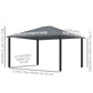 Outsunny 14 x 12ft Pop Up Gazebo, Aluminum Frame Canopy with Privacy Curtains & Mosquito Netting for Outdoor Parties | The Comfy Couch Canada