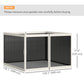 Outsunny Gazebo Mosquito Netting, Replacement Mosquito Netting with Zippers for 10&