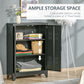 HOMCOM Storage Solution: 3-Tier Steel Storage Cabinet with 2 Louvered Doors, Black Finish for Office Garage Warehouse | The Comfy Couch Canada