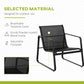 Outsunny 4 PCs Patio Furniture Set with Texteline Seat Outdoor Conversation Set with Loveseat, Center Coffee Table, Black | The Comfy Couch Canada