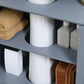 HOMCOM Pedestal Sink Bathroom Vanity Cabinet Under Sink Design 2 Doors Shelf Grey.