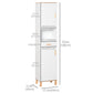 kleankin Tall Slim Bathroom Linen Tower: Drawers, Shelves & Floor-Standing Organizer for Space-Saving Storage, White Finish | The Comfy Couch Canada