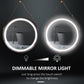 kleankin Illuminating Elegance: LED Round Bathroom Mirror, Anti-fog Wall Mounted Vanity with Dimmable Rose Gold Finish | The Comfy Couch Canada